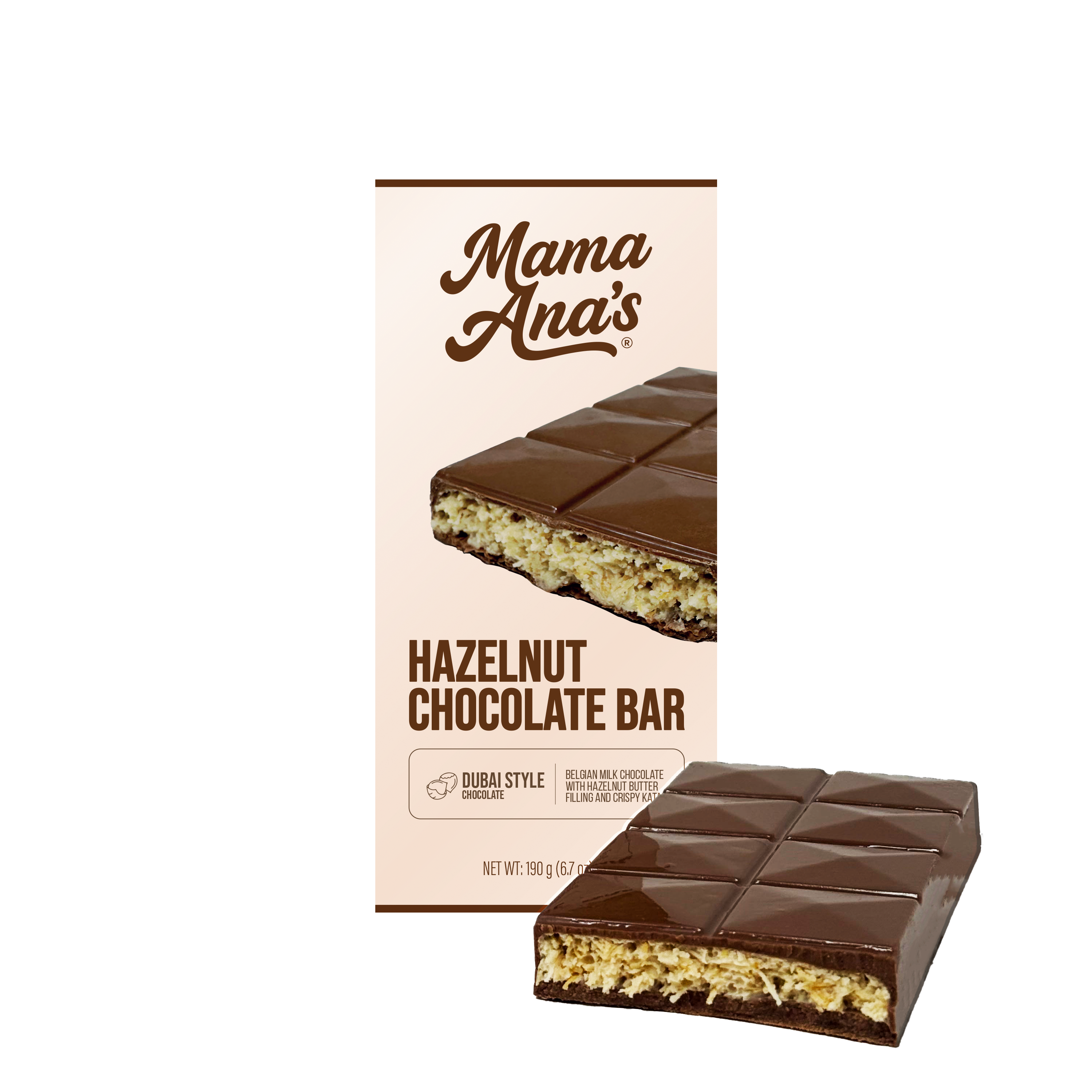 Hazelnut Dubai Style Chocolate Bar