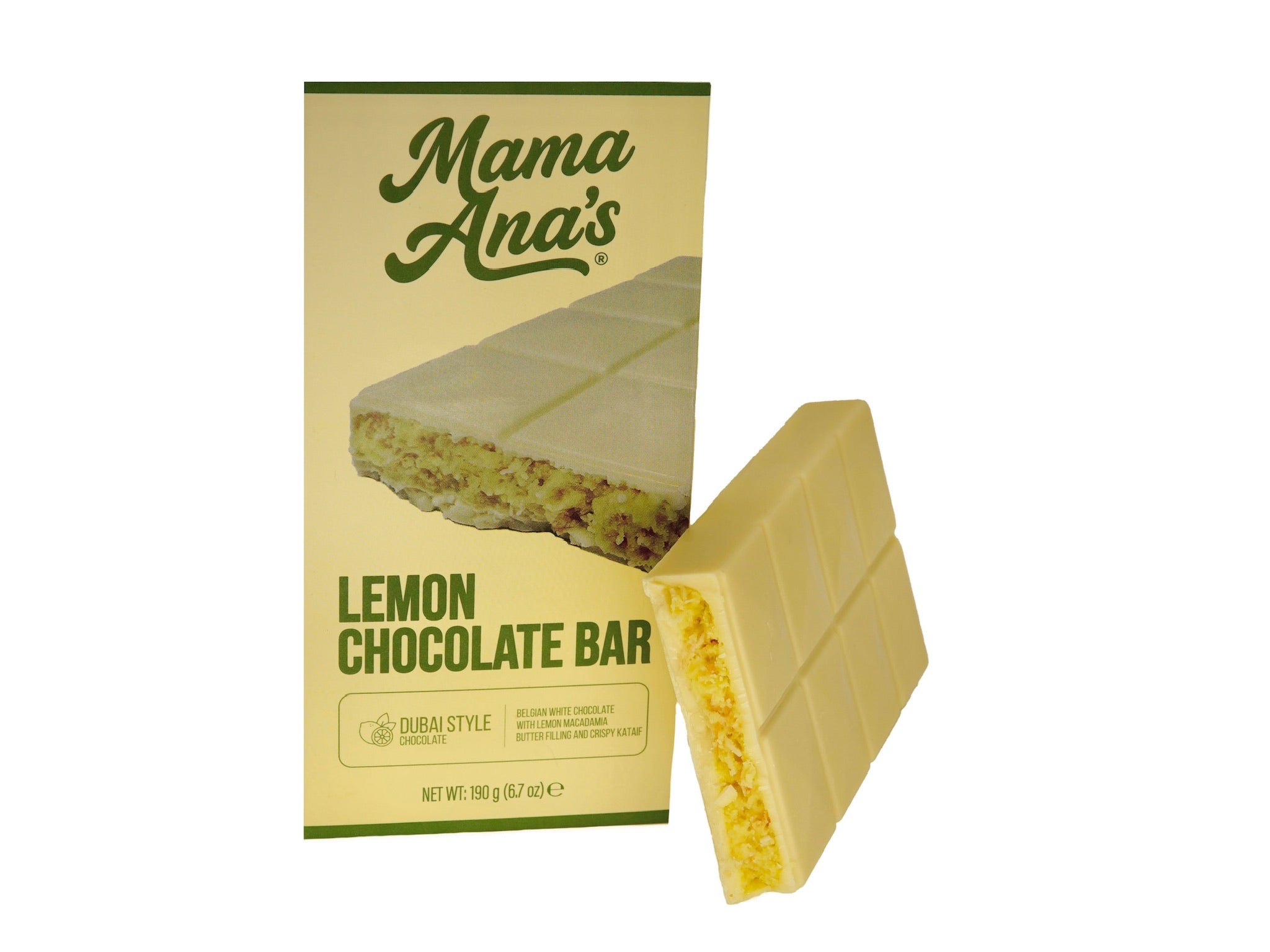 Lemon Dubai Style Chocolate Bar