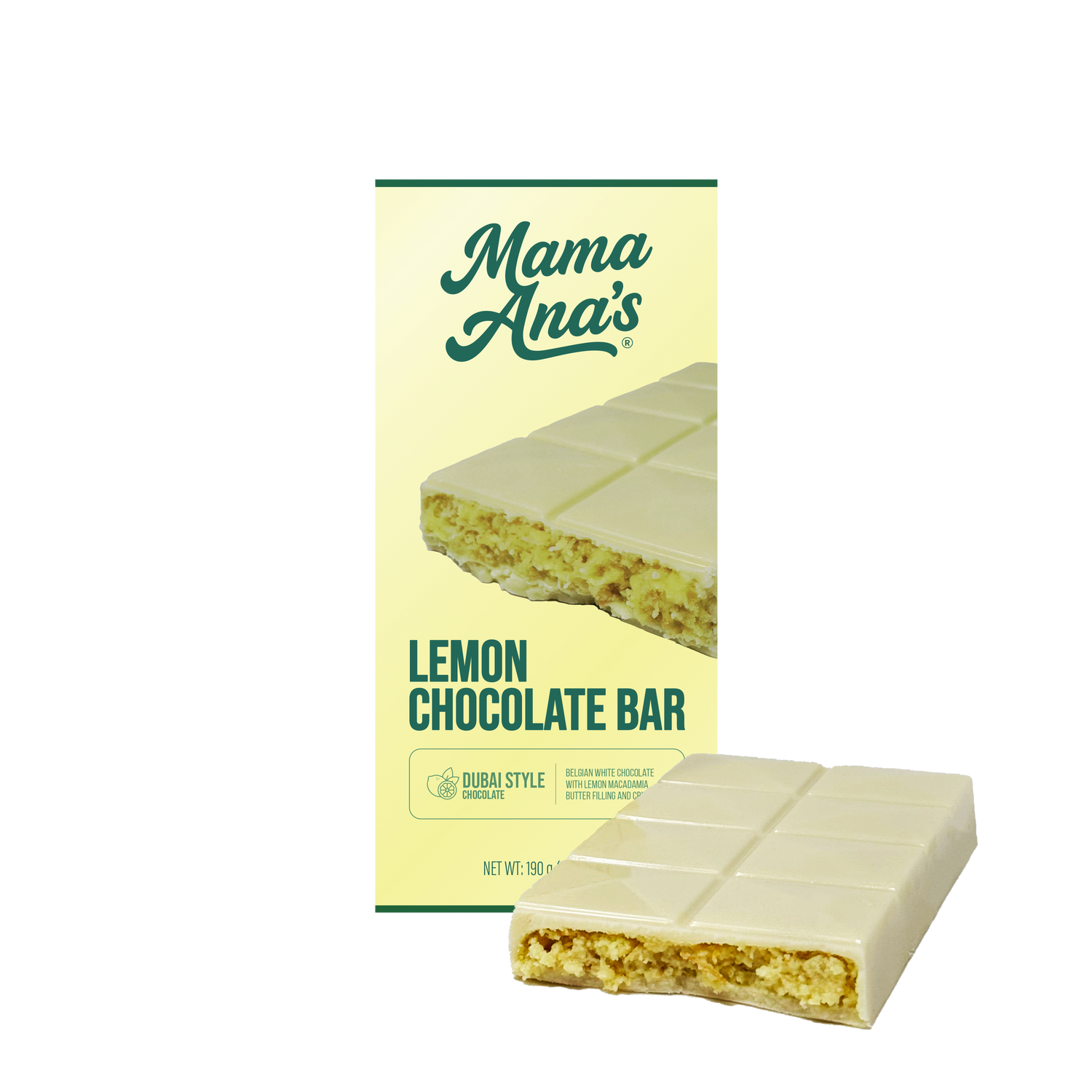 Lemon Dubai Style Chocolate Bar
