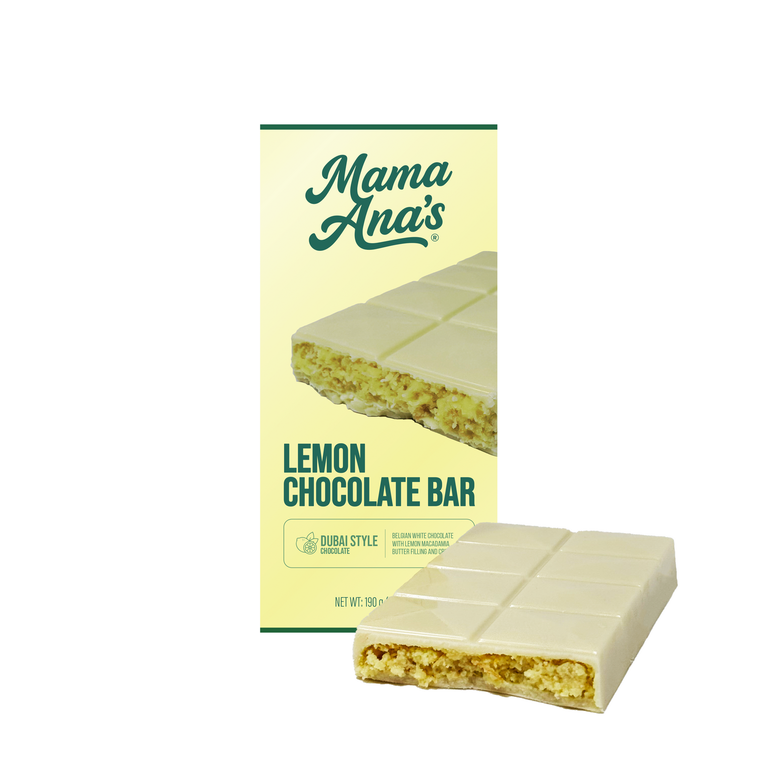 Lemon Dubai Style Chocolate Bar